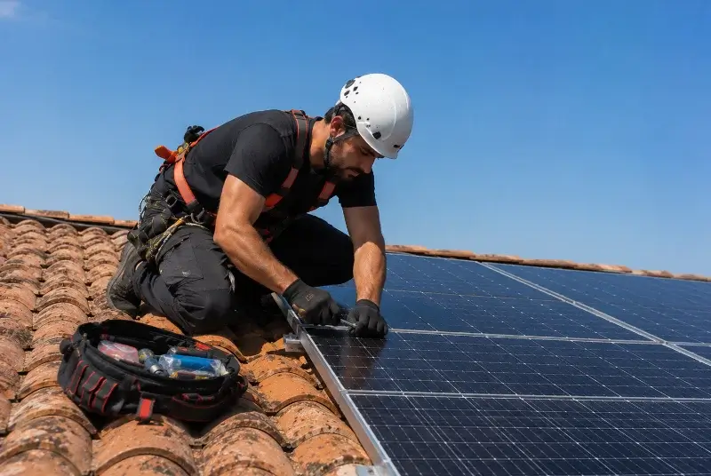 Maintenance et monitoring de panneaux solaires à Meillerie