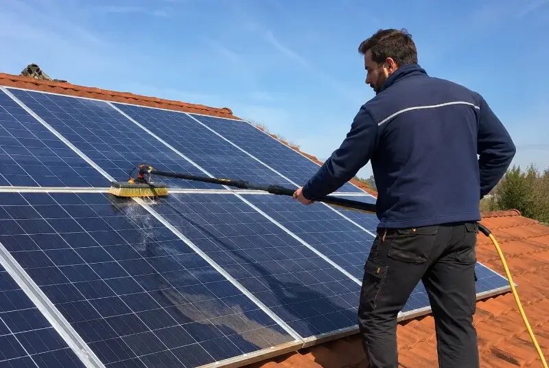 Nettoyage et entretien de panneaux solaires à Meillerie